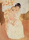 Mary Cassatt Famous Paintings - Nude Child